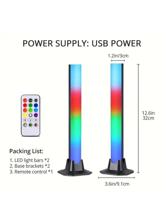 Smart LED Bar RGBIC Ambient Light Music Sync USB Powered Remote Controlled 32cm - Image 3